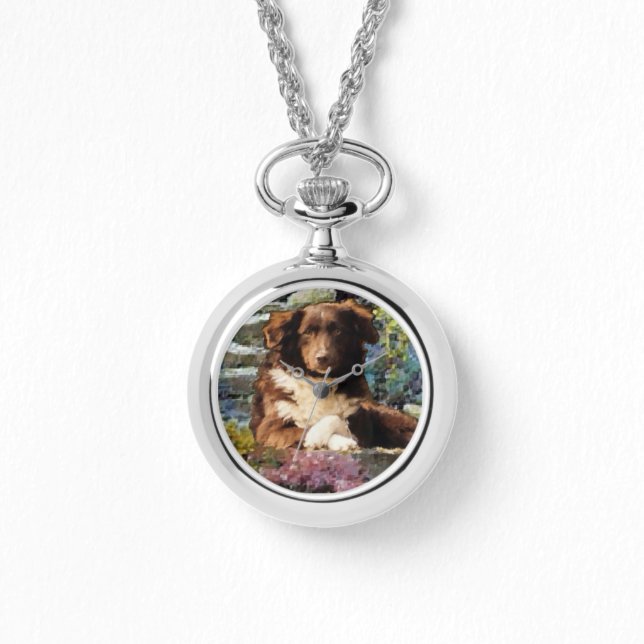 Australian Shepherd Art Horloge (Voorkant)