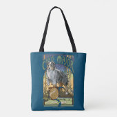 Australian Shepherd Art Nouveau Canvas tas (Achterkant)
