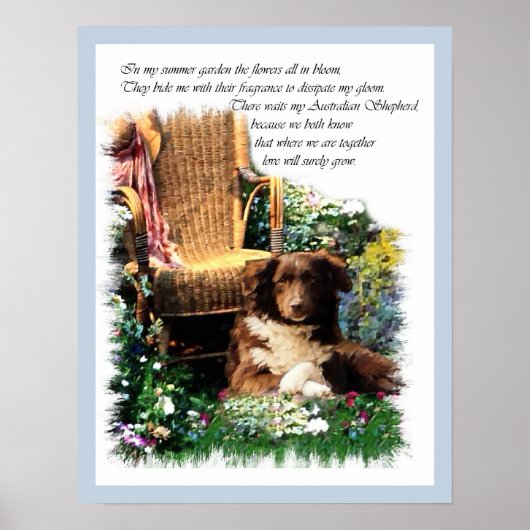 Australian Shepherd Art Print (Voorkant)