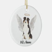 Australian Shepherd Aussie condoleance-herdenking  Keramisch Ornament (Rechts)