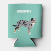 Australian Shepherd Aussie Dogs Can Sleeve Blikjeskoeler (Voorkant)