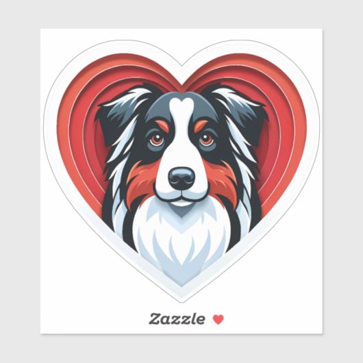 Australian Shepherd Aussie Hondenliefhebber Schatt Sticker (Vel)