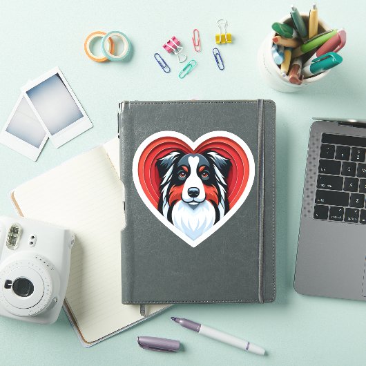 Australian Shepherd Aussie Hondenliefhebber Schatt Sticker (iPad Cover)