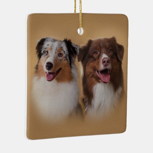 Australian Shepherd - Aussie Keramisch Ornament (Rechts)