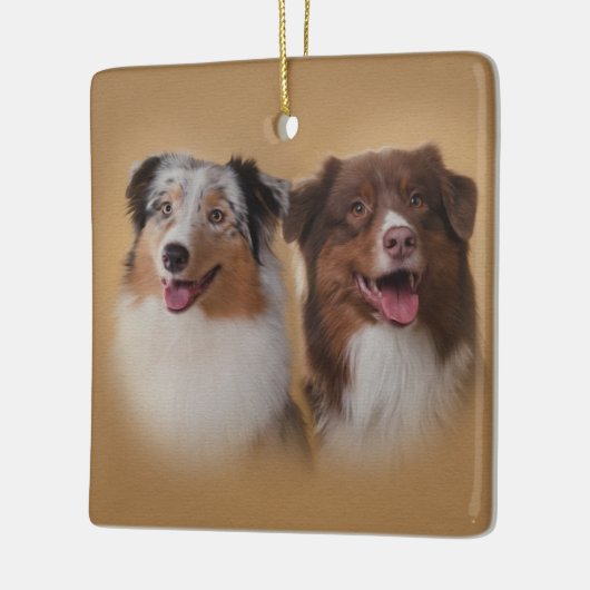 Australian Shepherd - Aussie Keramisch Ornament (Links)