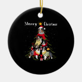 Australian Shepherd Aussie kerstboom Xmas Dog Keramisch Ornament (Voorkant)