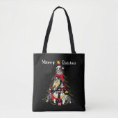 Australian Shepherd Aussie kerstboom Xmas Dog Tote Bag (Voorkant)