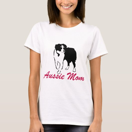 Australian Shepherd Aussie mama T-shirt (Voorkant)