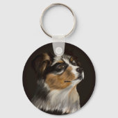 Australian Shepherd - Aussie Puppy Sleutelhanger (Voorkant)
