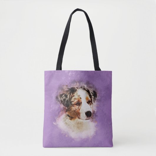 Australian Shepherd - Aussie Puppy Tote Bag (Voorkant)