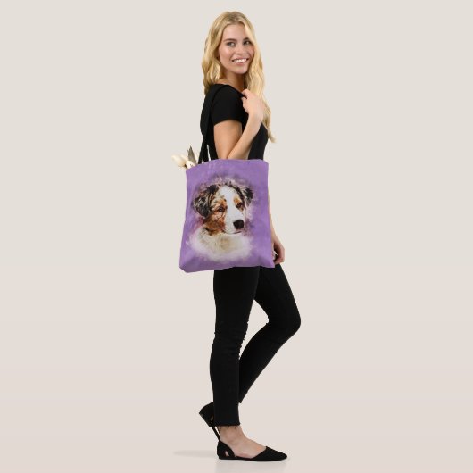 Australian Shepherd - Aussie Puppy Tote Bag (Op model)