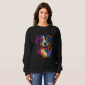 Australian Shepherd Aussie Rainbow Retro Design Trui (Voorkant volledig)