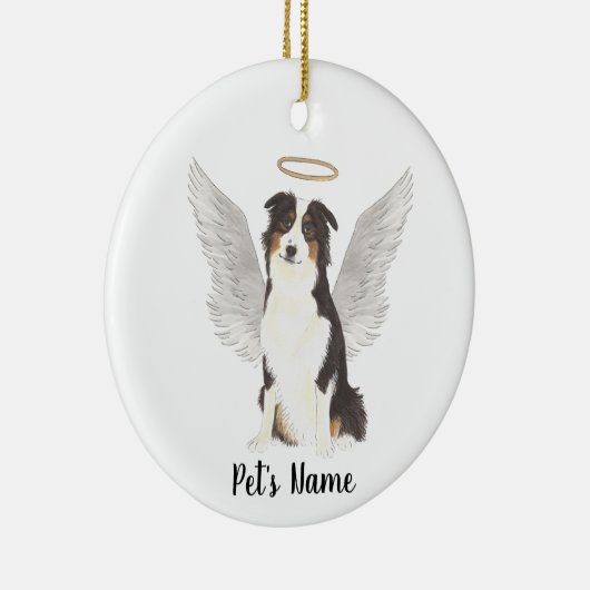 Australian Shepherd Aussie Sympathie Herdenking  Keramisch Ornament (Rechts)