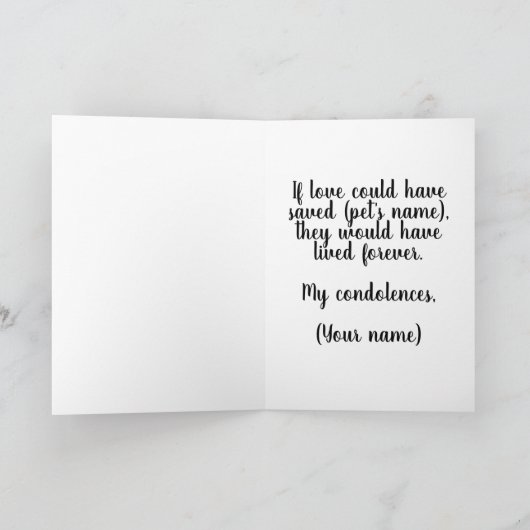 Australian Shepherd Aussie Sympathie Memorial Kaart (Binnen)