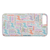 Australian Shepherd Aussie Word Art Case-Mate iPhone Case (Achterkant (Horizontaal))