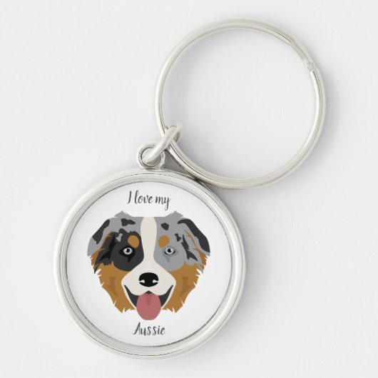 Australian Shepherd, Australië Sleutelhanger (Voorkant)