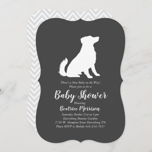 Australian Shepherd Baby shower Genderneutraal Kaart (Voorkant / Achterkant)