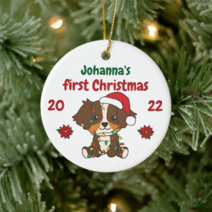 Australian Shepherd Babys eerste kerstmis Keramisch Ornament