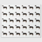 Australian Shepherd Basic Breed Silhouette Cadeaupapier (Vlak)