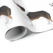 Australian Shepherd Basic Breed Silhouette Cadeaupapier (Rol Hoek)