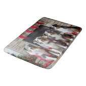 Australian Shepherd bij de open haard Kerstmis Badmat (Gekanteld)