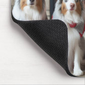 Australian Shepherd bij de open haard Kerstmis Muismat (Hoek)