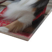 Australian Shepherd bij de open haard Kerstmis Snijplank (Hoek)