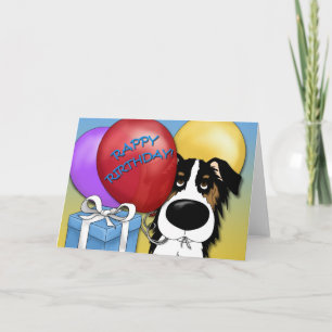 Australian Shepherd Birthday Card Kaart