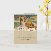 Australian Shepherd Birthday Wenskaart Kaart (Gele Bloem)