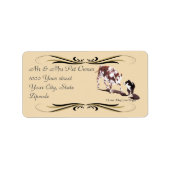 Australian Shepherd Black Cowdog Adreslabel Etiket (Voorkant)
