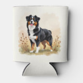 Australian Shepherd Black Tricolor Aussie Dog Blikjeskoeler (Voorkant)