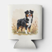 Australian Shepherd Black Tricolor Aussie Dog Blikjeskoeler (Achterkant)