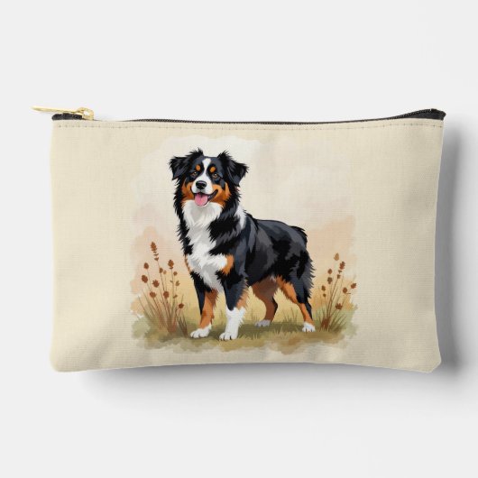 Australian Shepherd Black Tricolor Aussie Dog Etui (Voorkant)