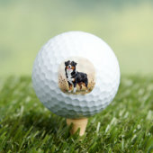 Australian Shepherd Black Tricolor Aussie Dog Golfballen (Insitu Shirt)