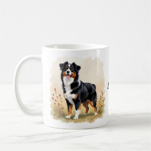 Australian Shepherd Black Tricolor Aussie Dog Koffiemok