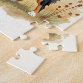 Australian Shepherd Black Tricolor Aussie Dog Legpuzzel (Zijkant)