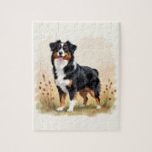 Australian Shepherd Black Tricolor Aussie Dog Legpuzzel (Verticaal)