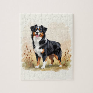 Australian Shepherd Black Tricolor Aussie Dog Legpuzzel