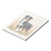 Australian Shepherd Black Tricolor Aussie Dog Notitieblok (Linkerzijde)