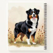 Australian Shepherd Black Tricolor Aussie Dog Notitieboek (Achterkant)
