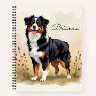 Australian Shepherd Black Tricolor Aussie Dog Notitieboek