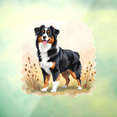 Australian Shepherd Black Tricolor Aussie Dog Raamsticker (Vel 3)