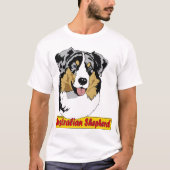Australian Shepherd- blauwe merle T-shirt (Voorkant)