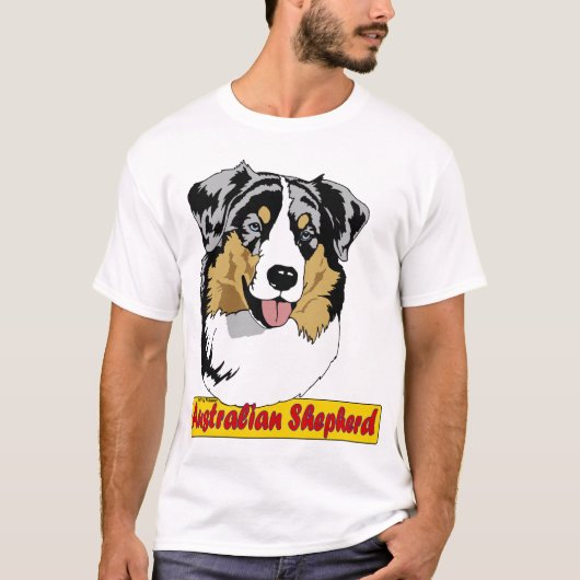 Australian Shepherd- blauwe merle T-shirt (Voorkant)