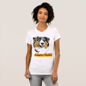 Australian Shepherd- blauwe merle T-shirt (Voorkant volledig)