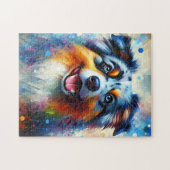 Australian Shepherd Blue Merle Dog Acryl Print Legpuzzel (Horizontaal)
