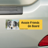 Australian Shepherd Blue Merle Dog Bumpersticker (Op auto)
