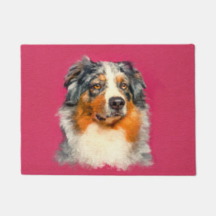Australian Shepherd - Blue Merle Portrait Deurmat