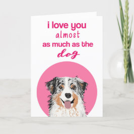 Australian Shepherd Blue Merle Valentines Day Card Feestdagen Kaart