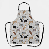 Australian Shepherd Botten and Paws Apron Schort (Voorkant)